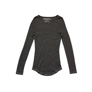 Vintage Y2K Energie Black Striped Thermal Long Sleeve Top Bella Swan Twilight XS